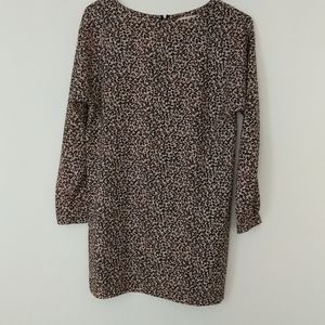 Leopard print boxey shift dress
